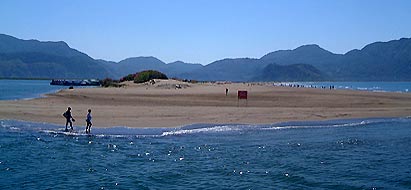 Dalyan's famous beach where carretta carretta turtles come every year!